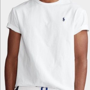 New White Polo T-Shirt Mens LG